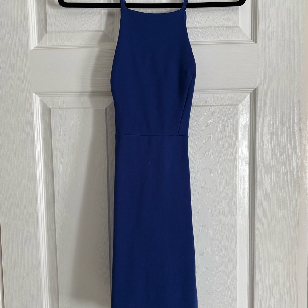 Lush Strapless Royal Blue Dress